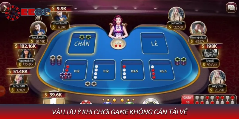 Những lưu ý khi chơi game trên website không cần tải